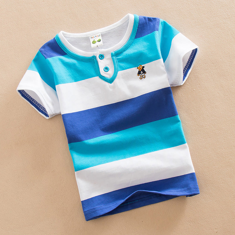 T-Shirt d'été en coton cou-cou à manches courtes Vêtements pour enfants