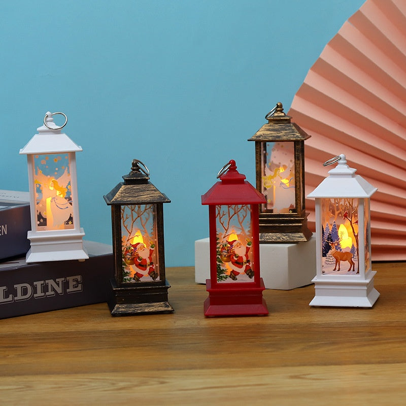 Lampe à huile portable de Noël Santa Claus LED lumières de nuit Batterie alimentée intérieur extérieur Ha