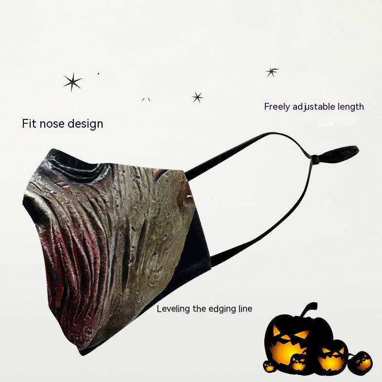 Impression numérique Clown Halloween Funny Horror Double couche Masque de poussière