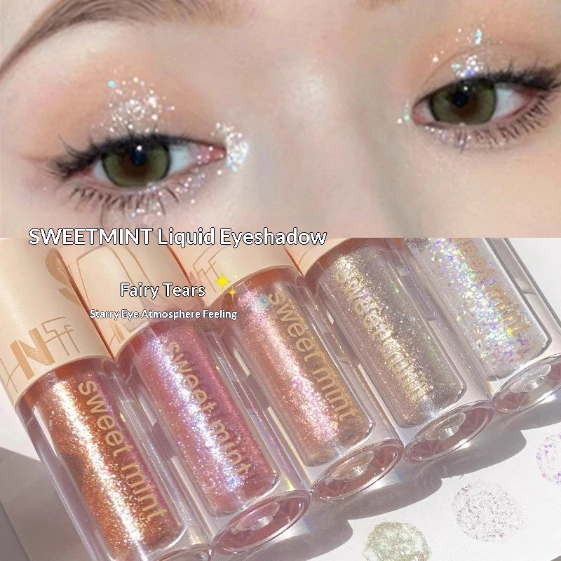 Paillettes paillettes et paupières nacrées