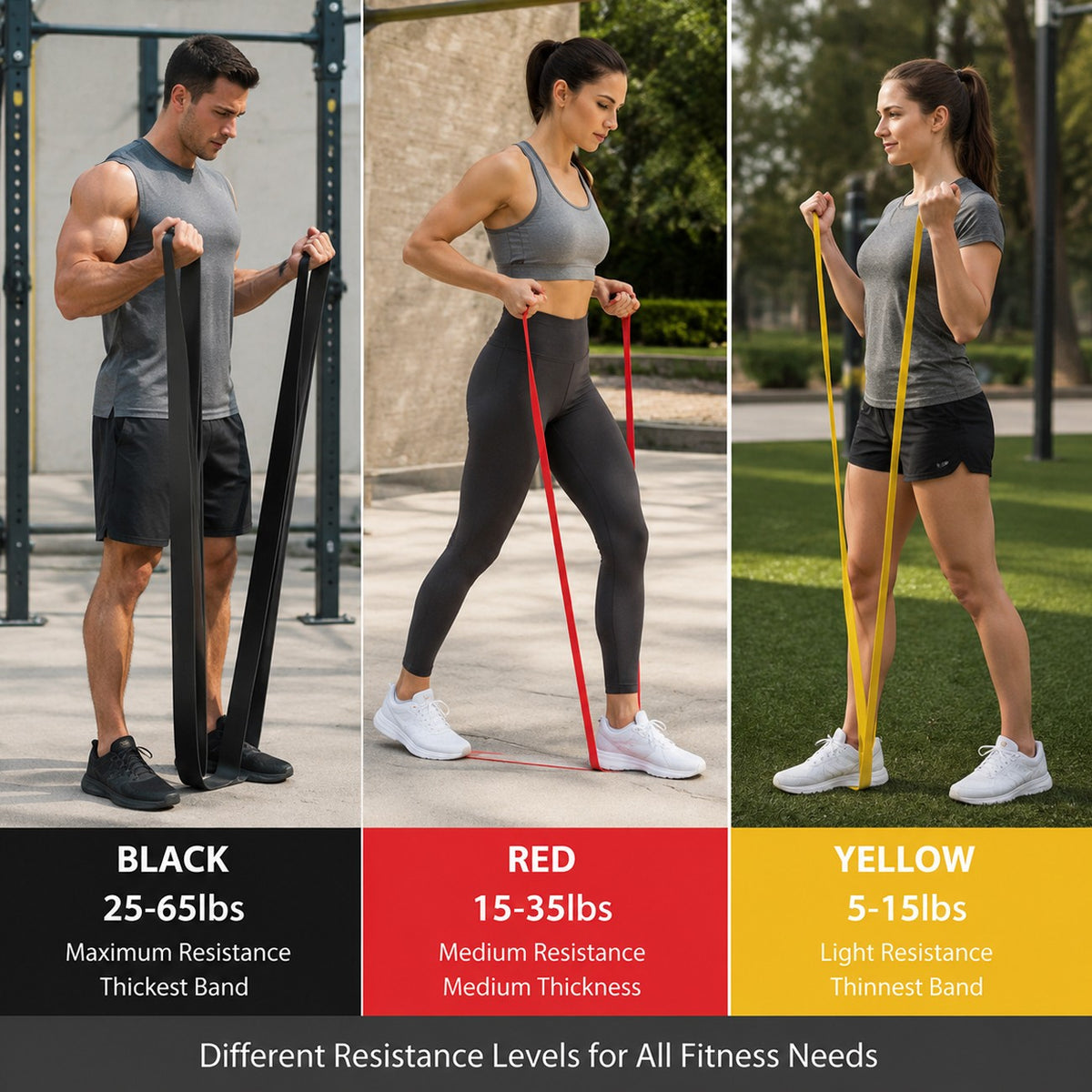 3pcs Strong Resistance Bands Loop Heavy Duty Exercice Sport Fitness Gym Yoga TPE