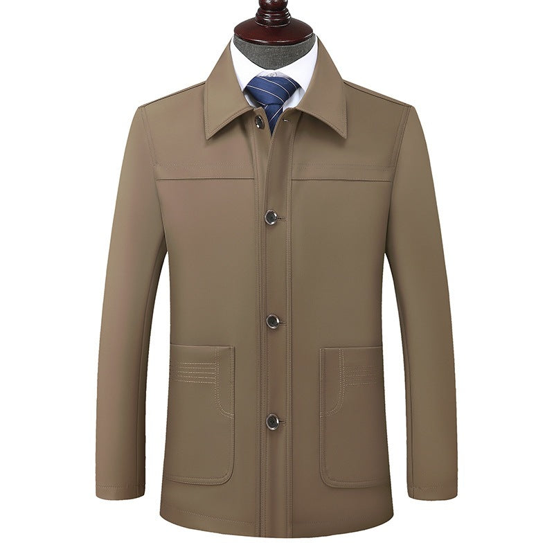 Veste de taille supérieure pour homme Col rond et vieux