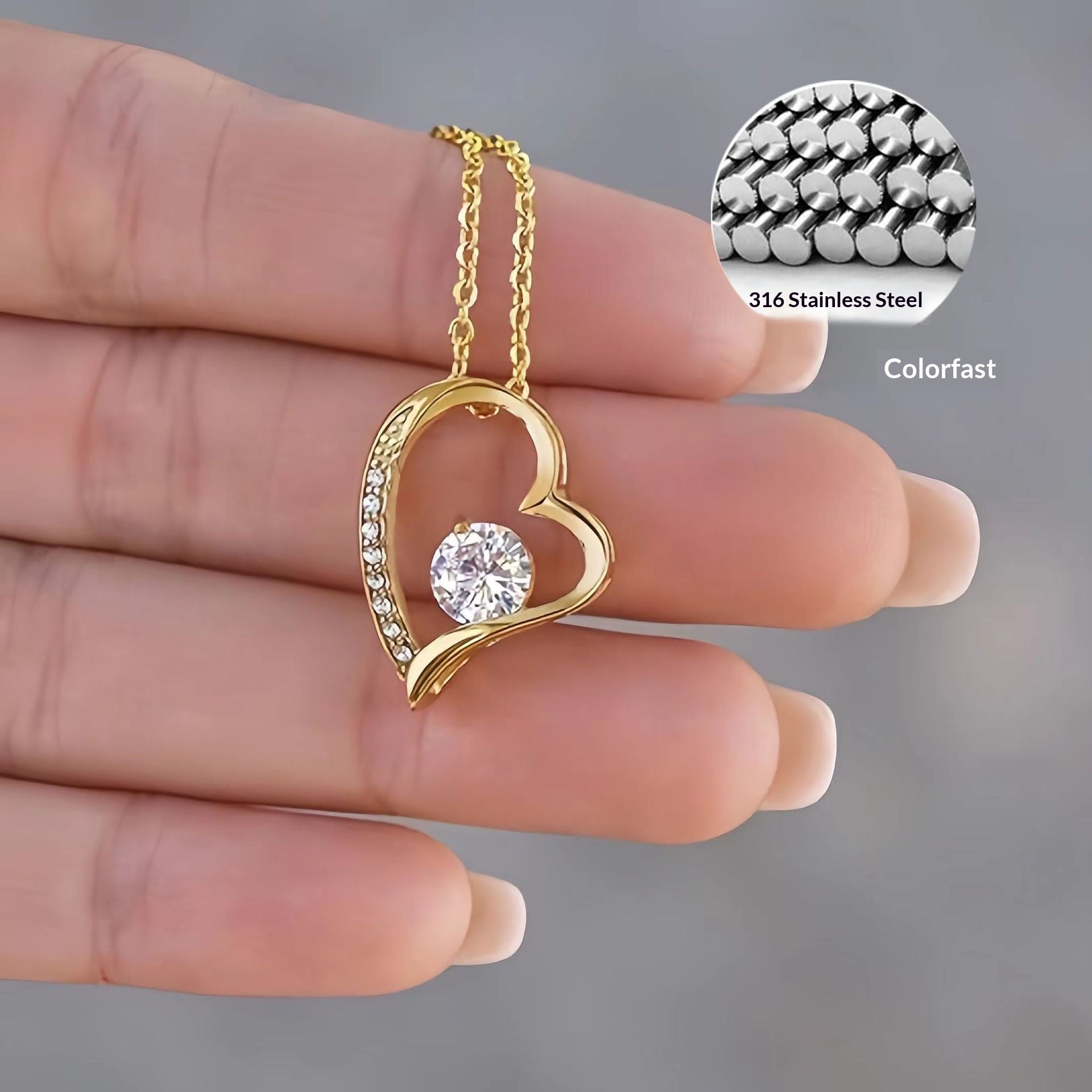 Minimaliste incrusté de diamants Stylish Polyvalent pendentif en acier inoxydable