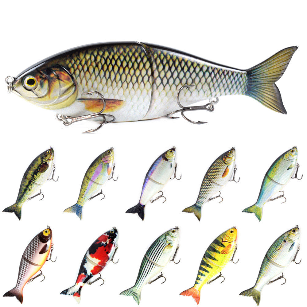 Wo-section Metal Connection Lure Lure Submersible S-forme Multi-section Fishing Lure