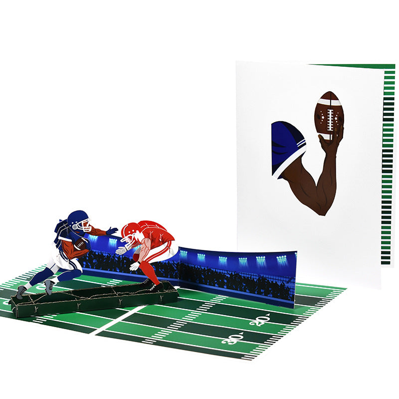 Cartes de voeux stéréoscopiques 3D originales Carving en papier fait main