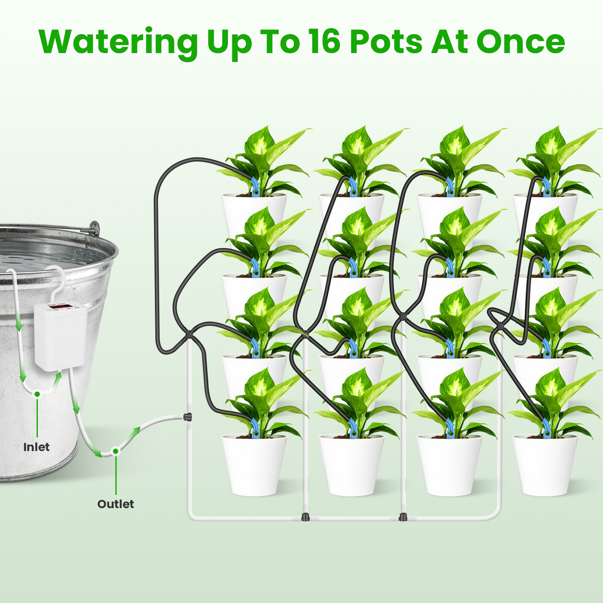 1Pc Automatic Plant Watering Device Indoor Drip Irrigation System with LCD Display Refill