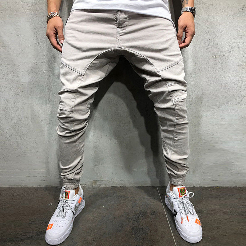 Pantalon à fermeture éclair côté Hip Hop Leggings pour hommes