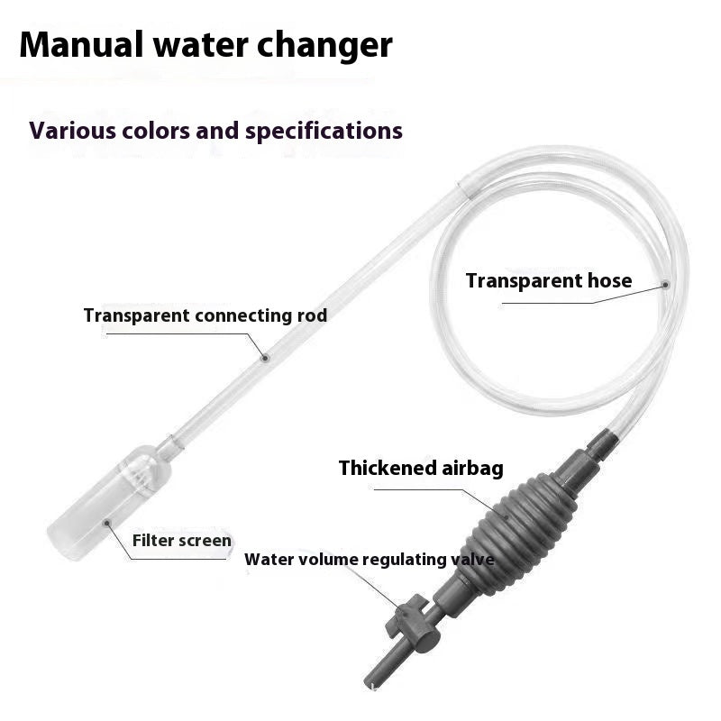 Réservoir de poisson Machine d'absorption d'eau Siphon Tube manuel d'échange d'eau aspiration Mur-hung Urin