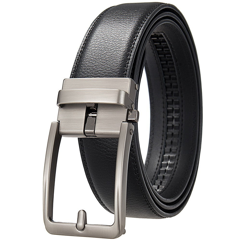 Longueur prolongée résistant à l'aiguille Ceinture à cowhide double couche pour hommes à manche automatique