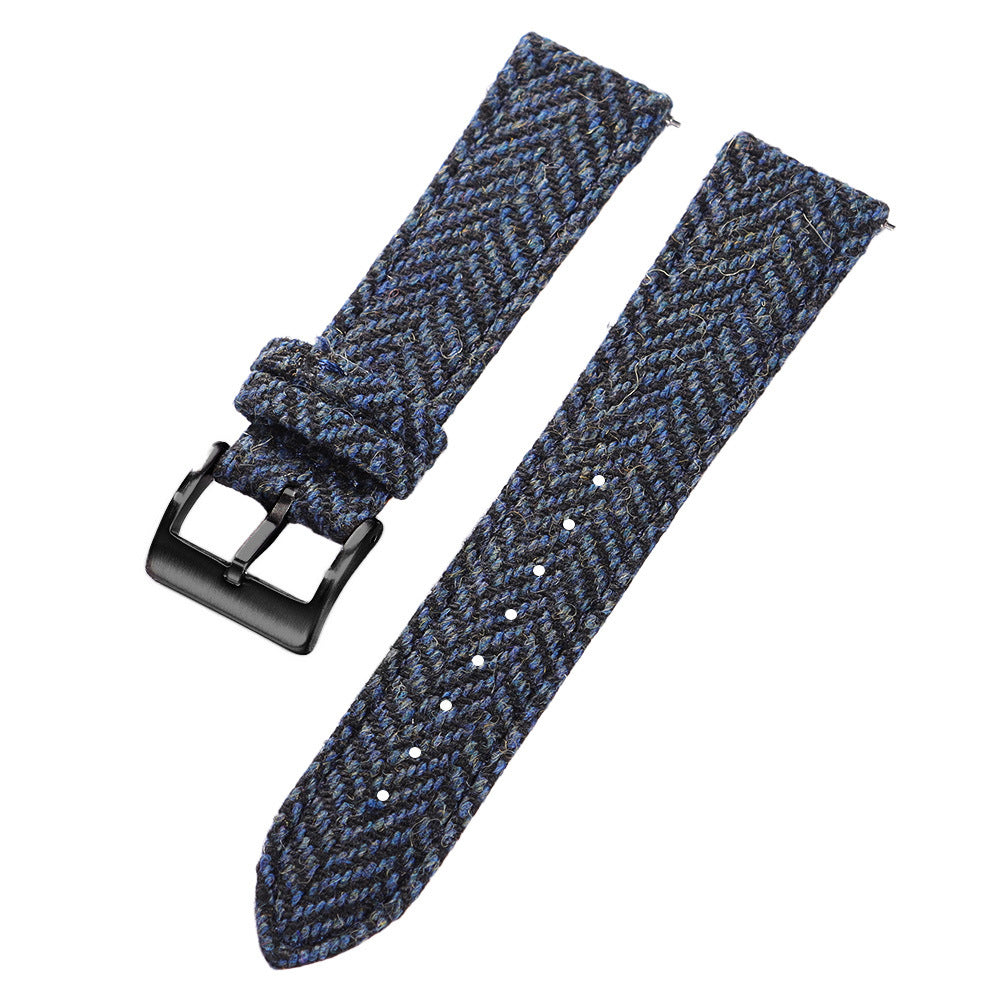 Leather watch strap finished with quick release mechanism