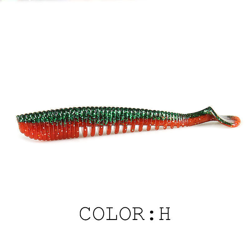 Lure d'eau douce Soft Bait T Tail Crochet de plomb