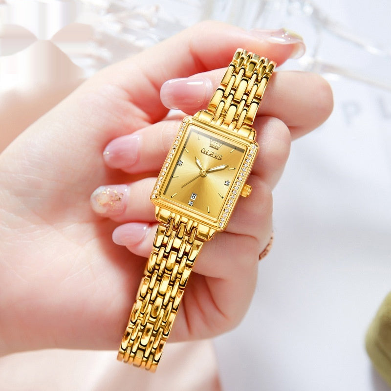 Montre Quartz de mode carrée simple pour femmes