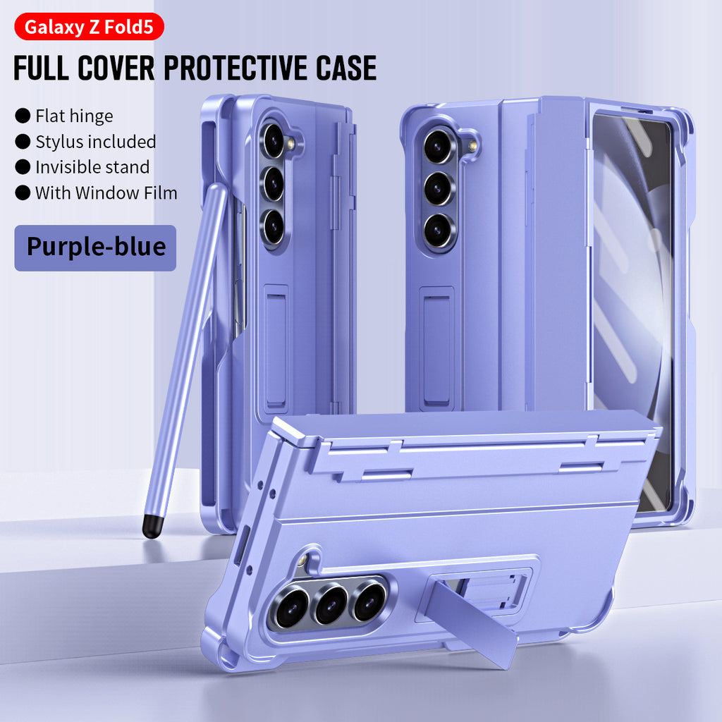 Case téléphonique Hinged Case avec protection d'écran intégré Pen côté fenteMagnetic KickstandEt P