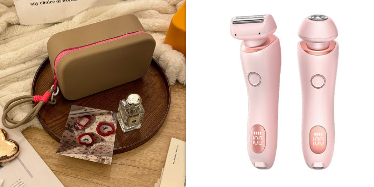 2 En 1 Epilateur Épilatateur USB Comprimeur Rechargeable Femmes Corps Razor Face Jambe Armpit Bik