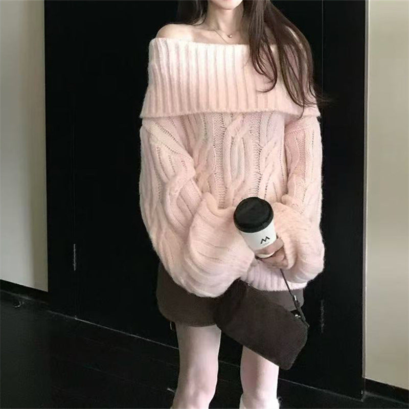 Haut en mailles de vison doux et moelleux