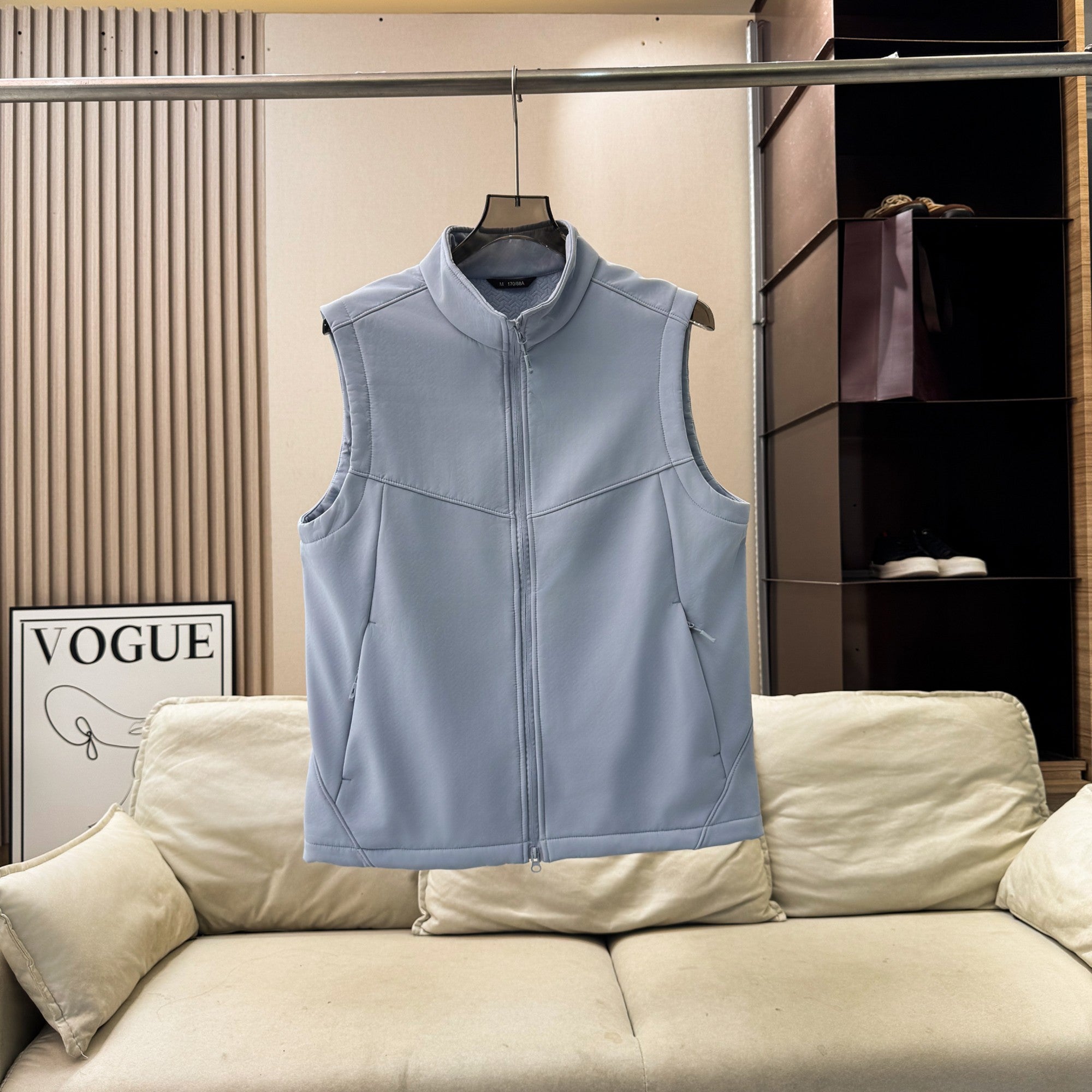 Hommes Femmes Couples Softshell Vest Stand Collar Zip Up Outdoor Sleeveless Jacket Windproof W