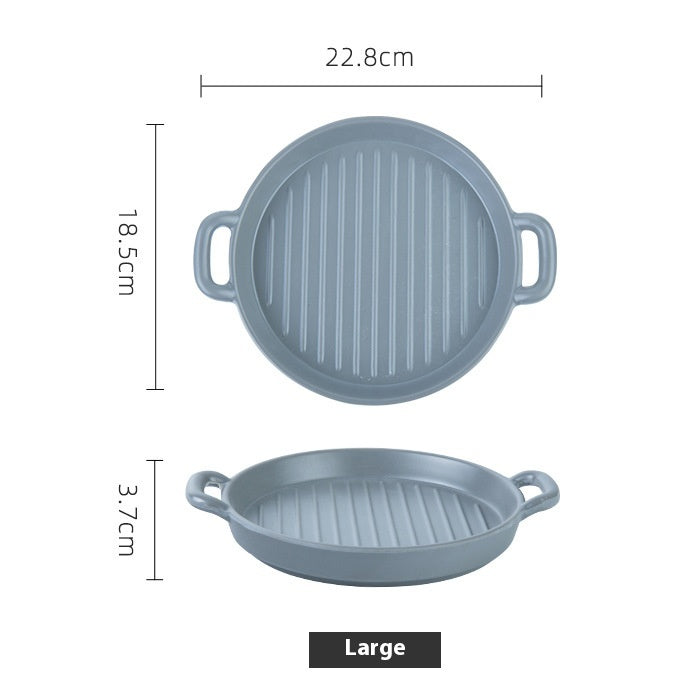 Barbecue créative Melamine Binaural Western Cuisine Assiette