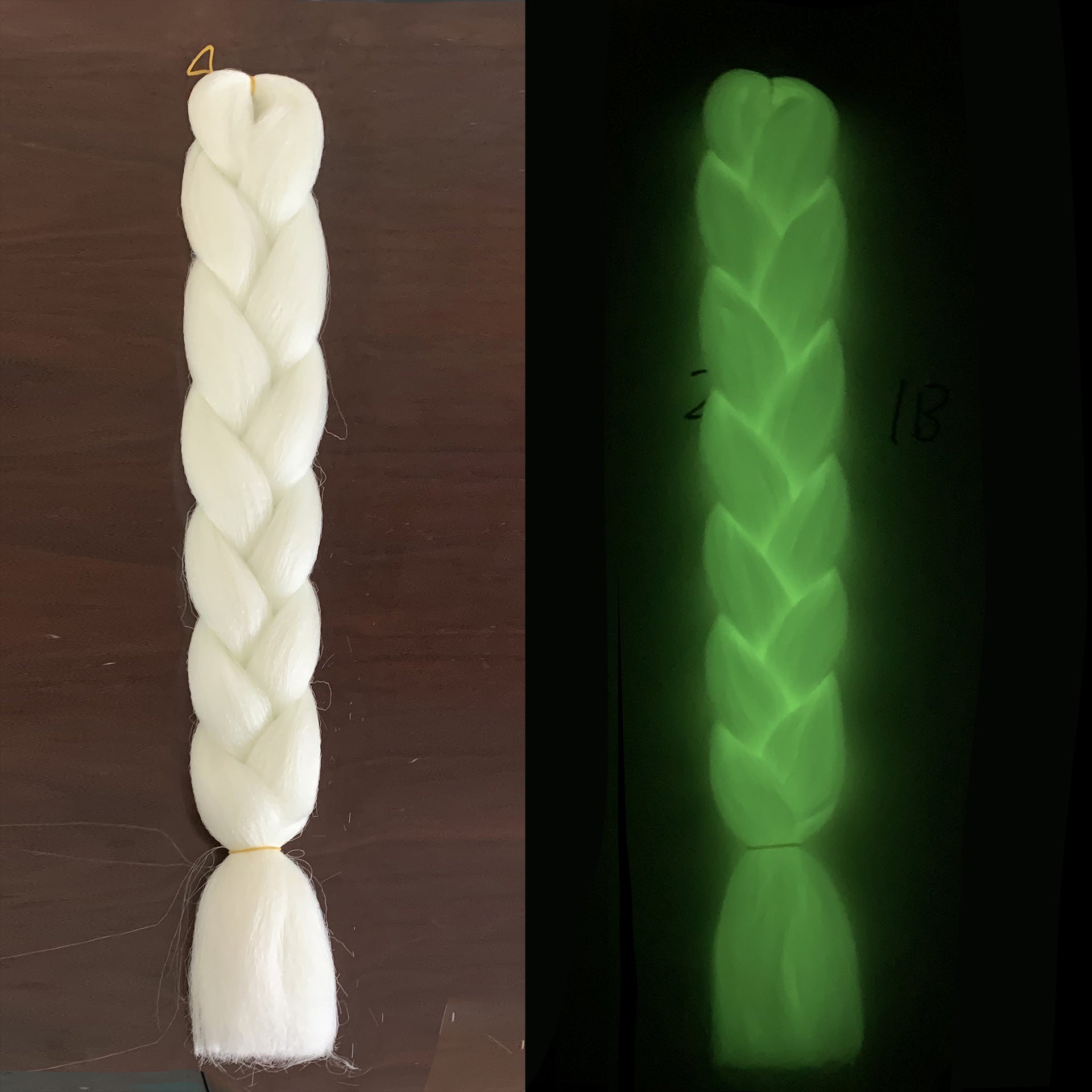 Perruque chimique fluorescente lumineuse Big Braid