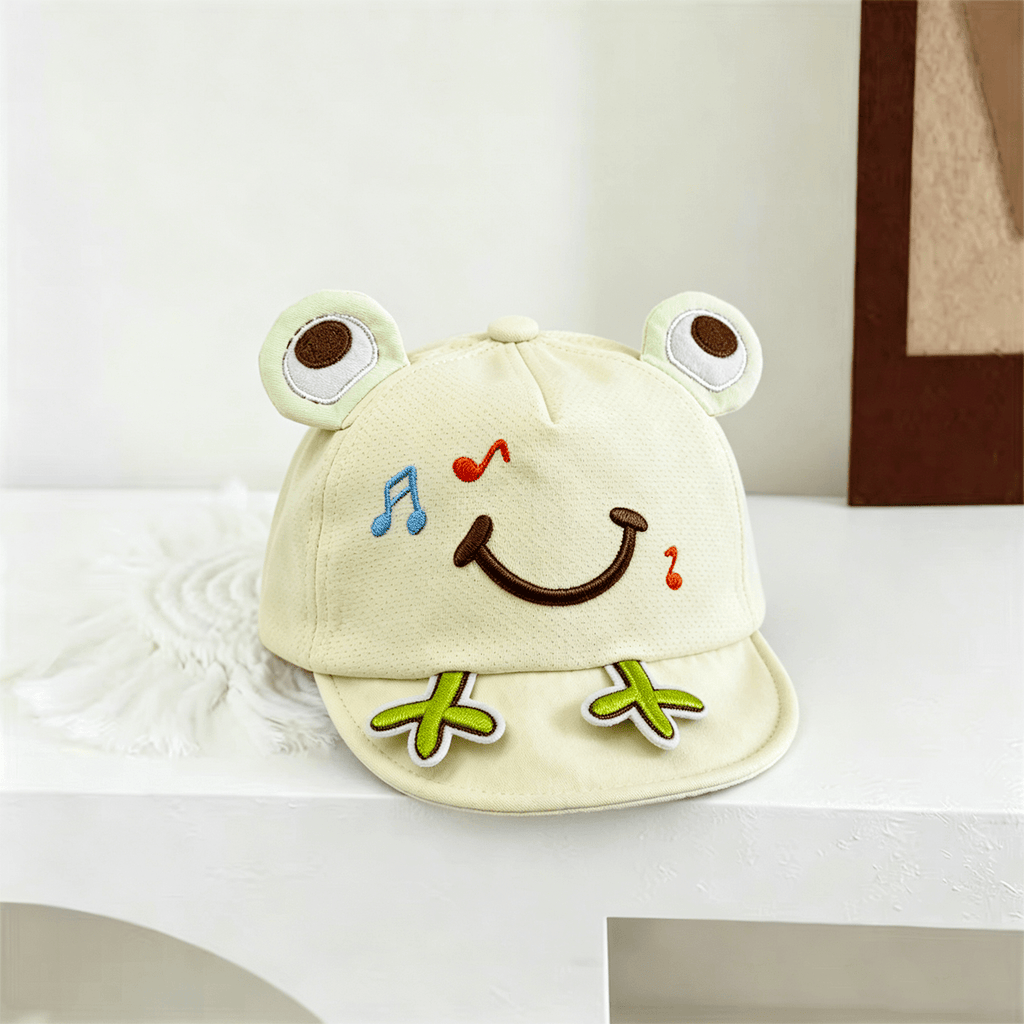 Les garçons et les filles de la grenouille musicale soft-top mignon et ludique casquette de baseball est approprié pour Ch