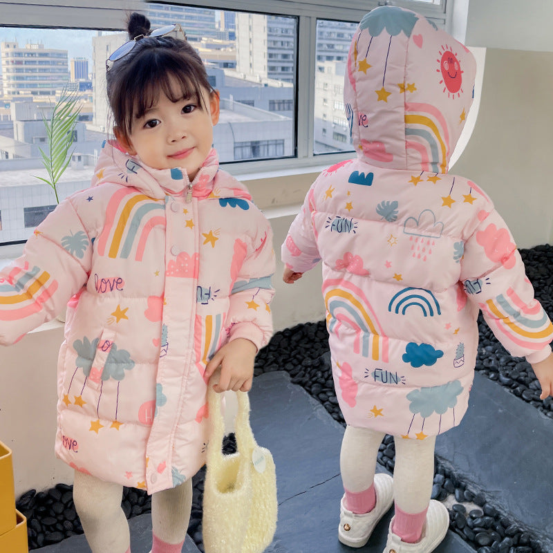 Style Veste Down pour enfants Coton long et épais
