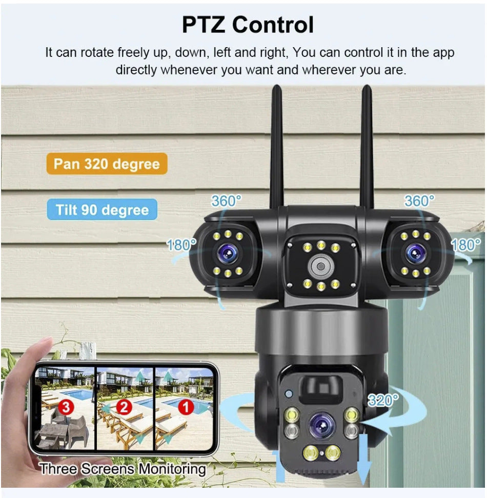 Caméra de surveillance solaire V360Pro Outdoor Night Vision