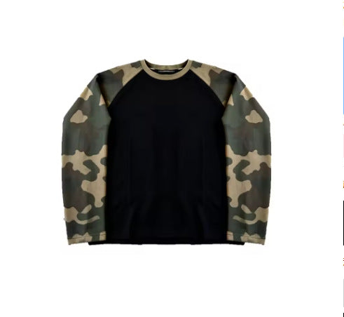 T-Shirt à tissage à taffe noir pour hommes