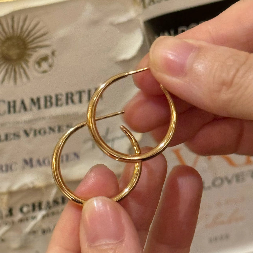 Anneaux d'oreilles rétro scintillantes de style français