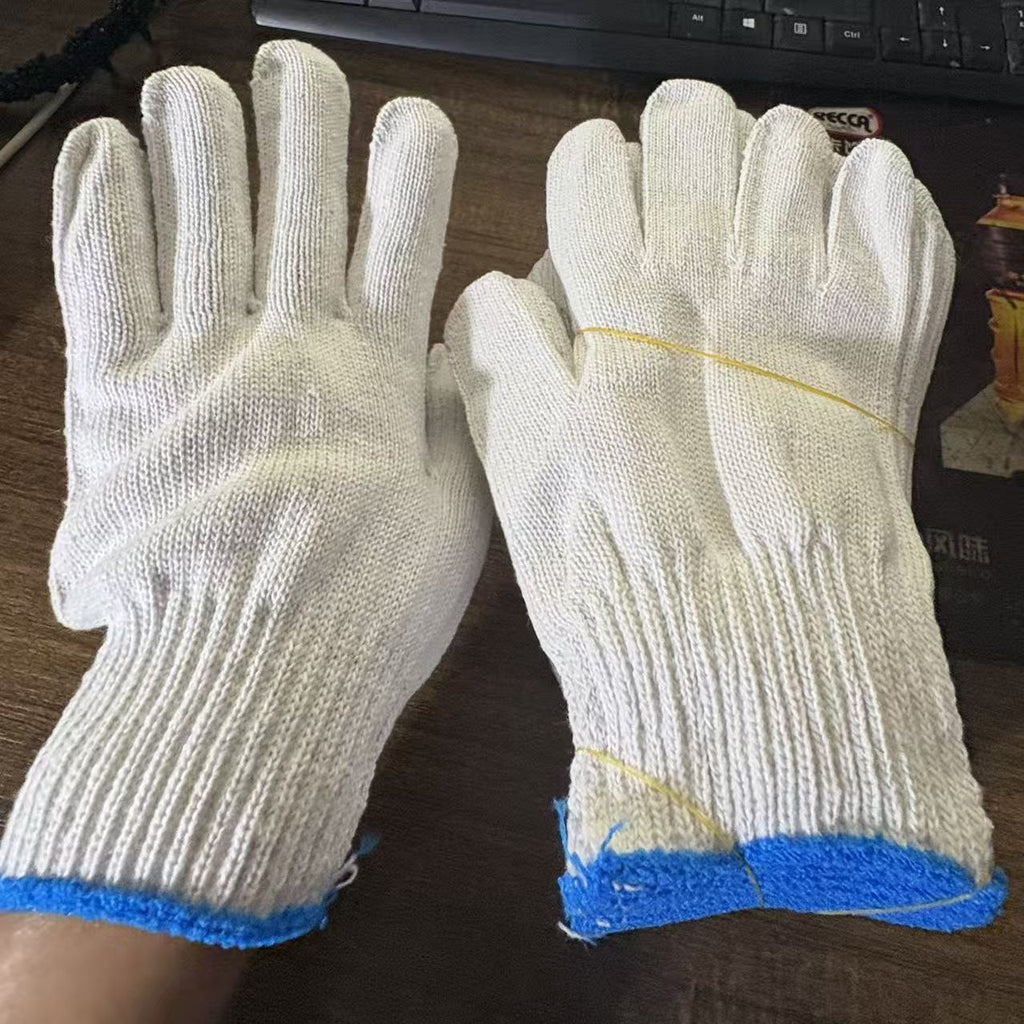 450g Gants de protection du travail fil blanc de coton