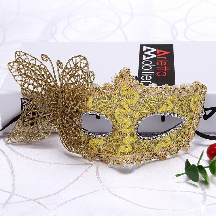 Motif Dragon en cuir gribouillis bordure environ plus papillon Princesse Masque Makeu