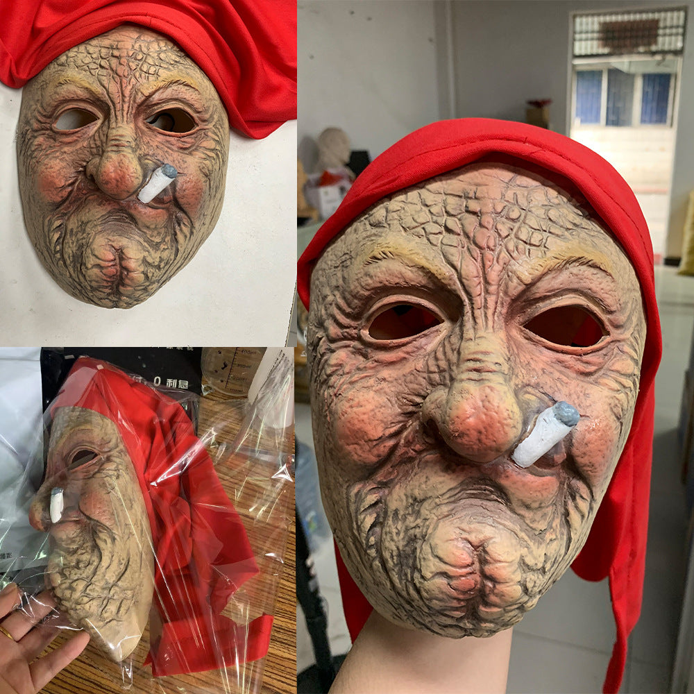 Bald grand-père Maskwig Latex Old Head Cover