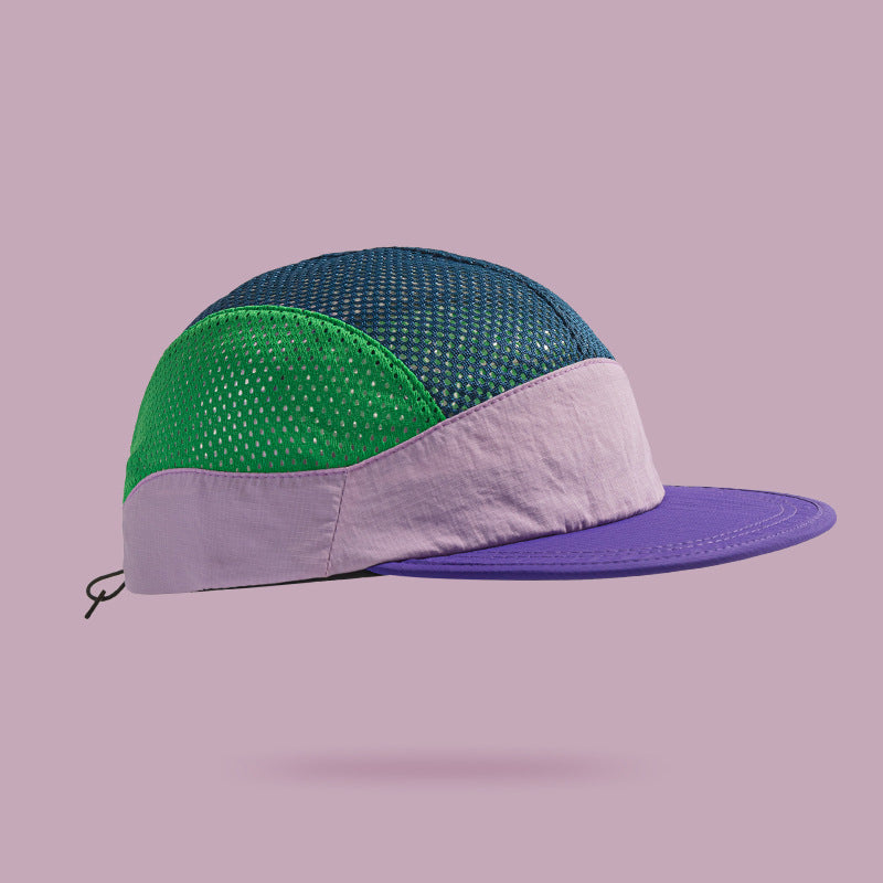 L'été pour hommes multicolores Mesh-top réglable simple style occasionnel respirant à bord plat