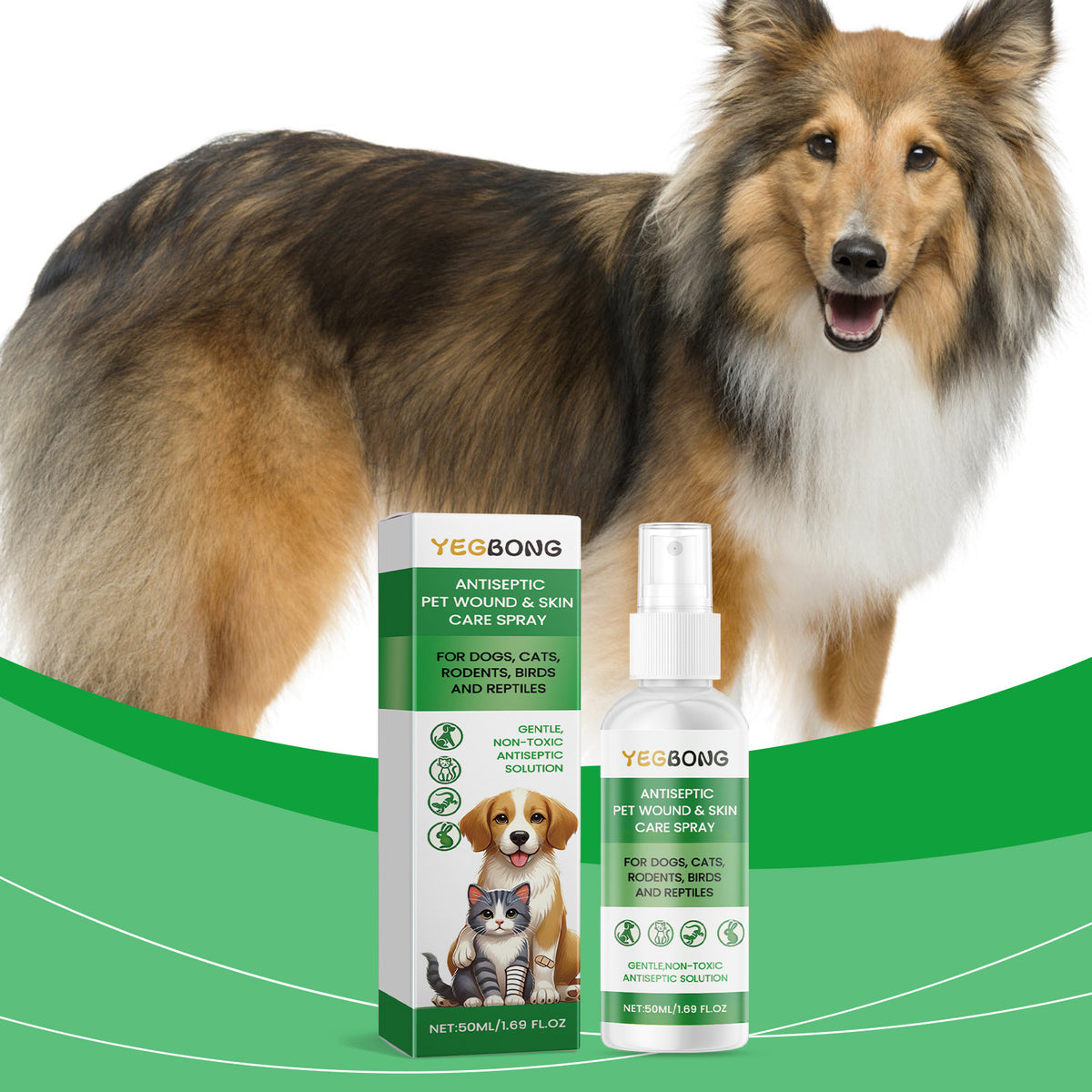 Eggbong Pet Spray soin de la peau Spray hydratant et apaisant pour les chats et les chiens