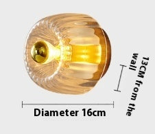 Lampe murale d'art décoratif en verre à LED moderne et moderne