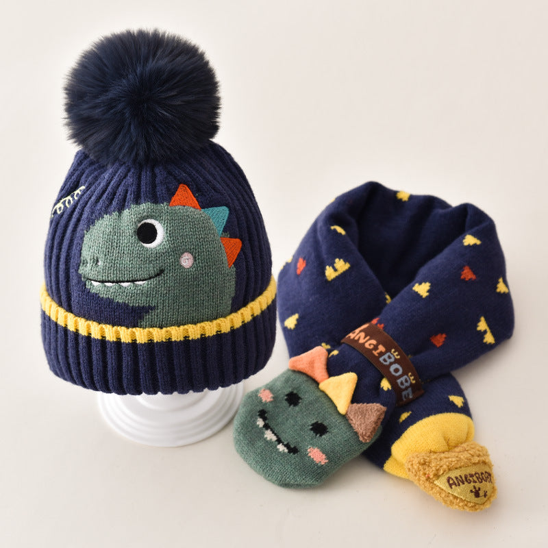 Chapeau d'enfants Chapeau écharpe en laine bébé