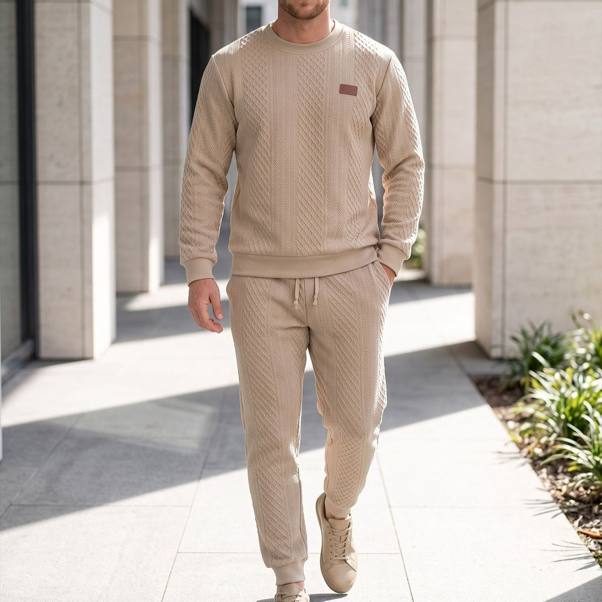 Pantalon Jacquard Jacquard Texturé Hommes
