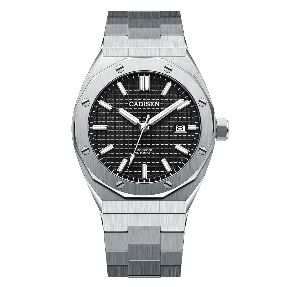 Mouvement mécanique automatique Calendrier Pointeur lumineux Montre homme