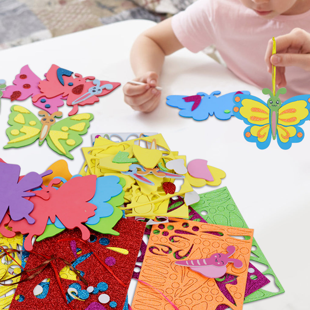 Ensemble de 12 figures de papillons EVA pour l'artisanat et la décoration