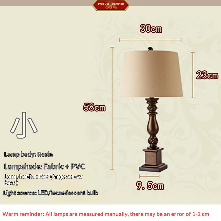 Lampe de table de style américain Lampe de chevet de style européen pour la chambre