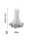 Bougie bricolage coeur blanc-8cm-100 pièces-1 pièce