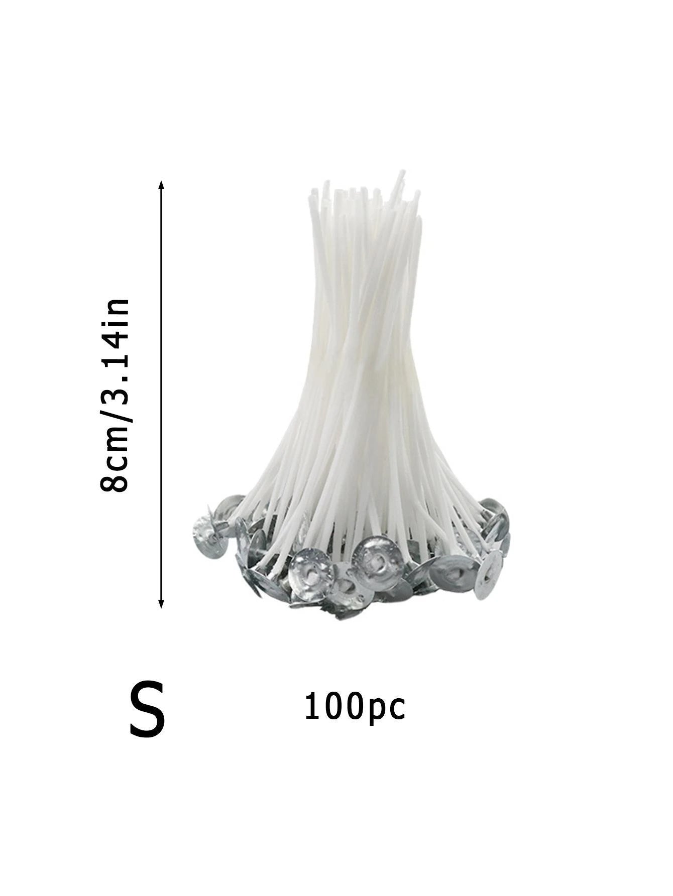 Bougie bricolage coeur blanc-8cm-100 pièces-1 pièce