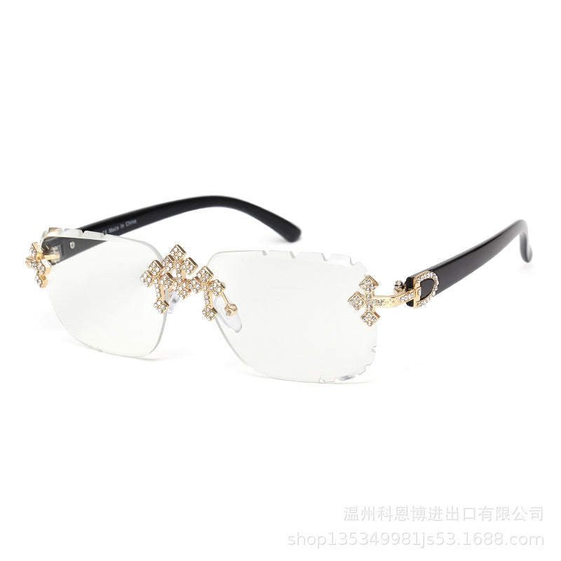 Lunettes de soleil de mode pour femmes Cross Diamond