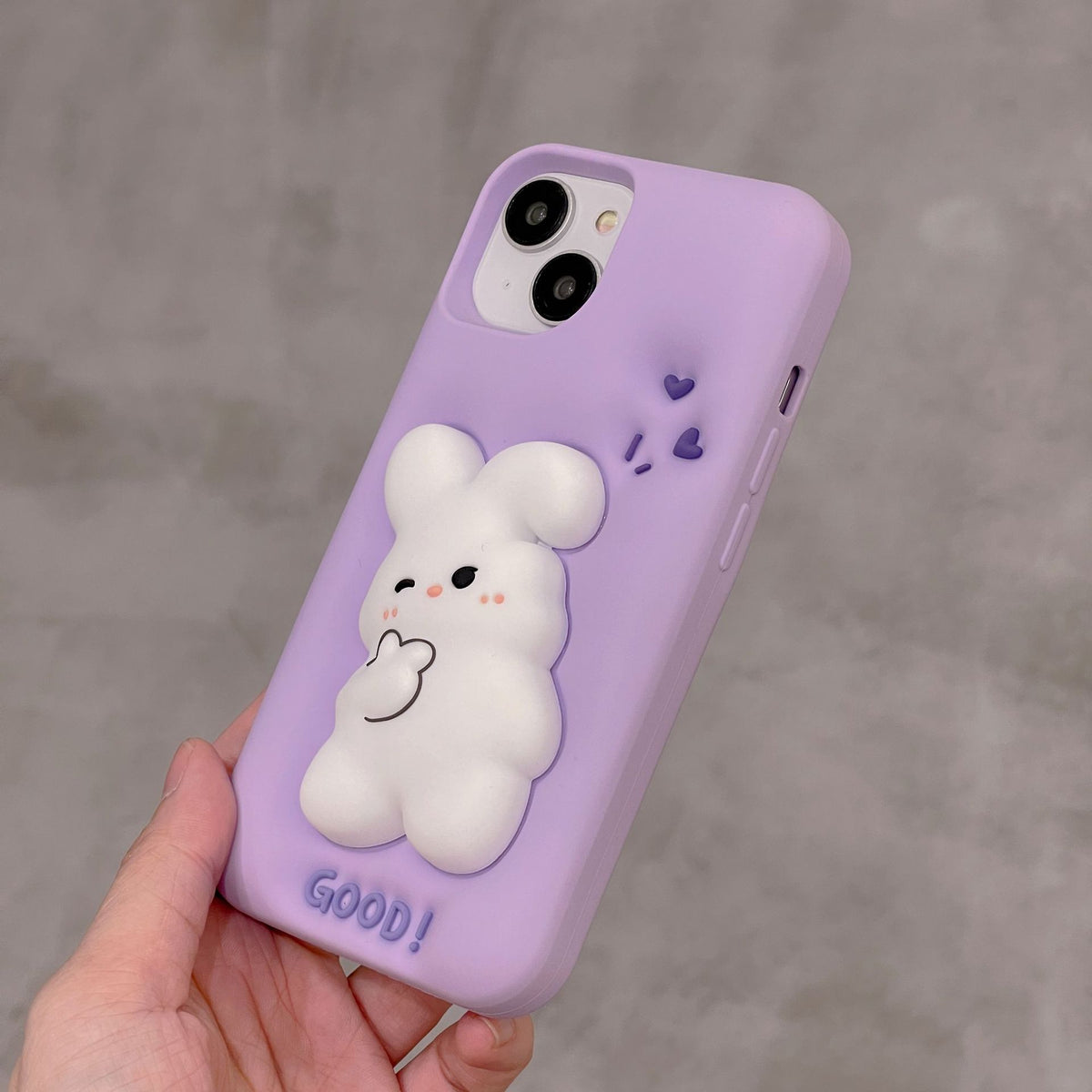 Étui souple en silicone pour lapin violet