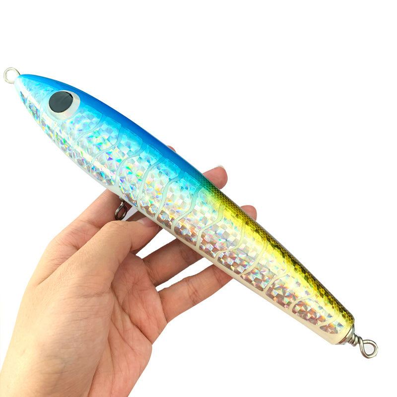 80g 90g Pêche artisanale en bois Lure Lure Pêche en mer Crayon de pêche en bateau