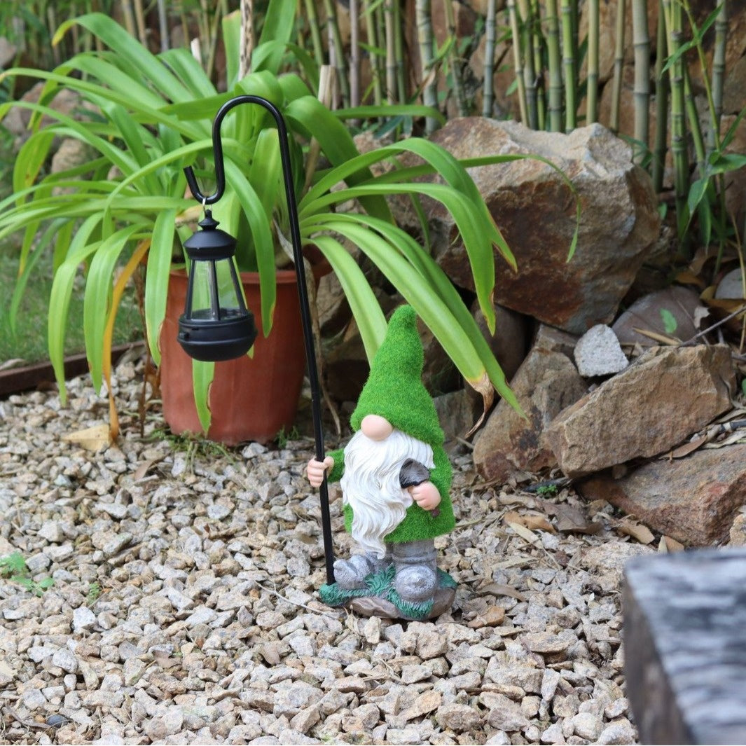 Décoration de jardin extérieur de lampe solaire créative elfe