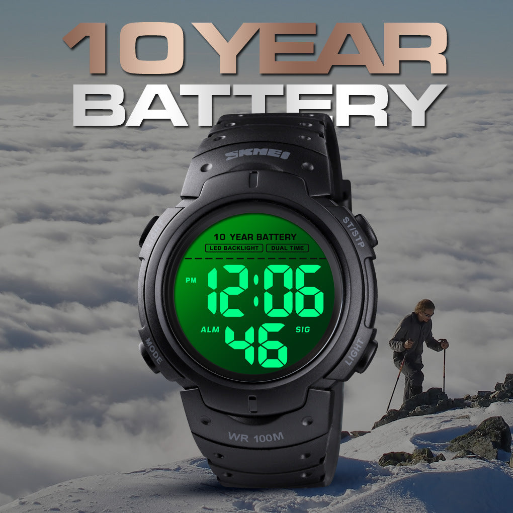 Homme Waterproof Outdoor Sports Multifonctionnel Led Electronic Watch