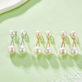S925 Boucles d'oreilles en perles d'eau douce naturelles en argent sterling