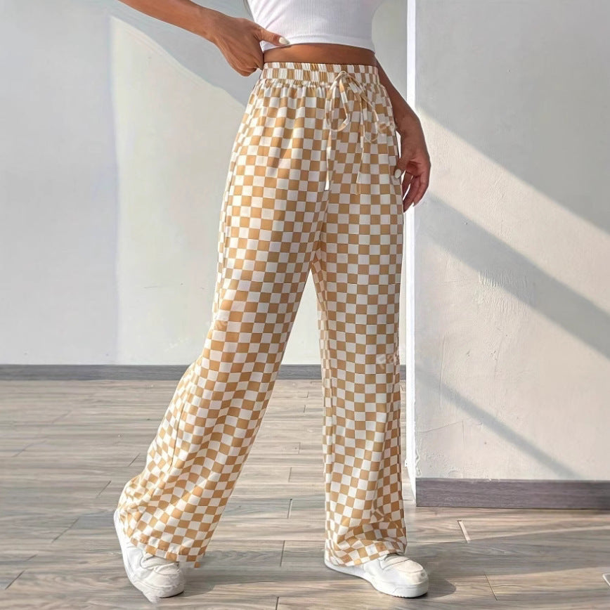Pantalons à plis imprimés pour femmes