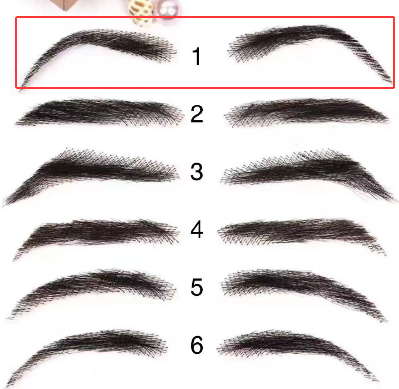 Hommes Crochet faux sourcils invisibles et trois dimensions