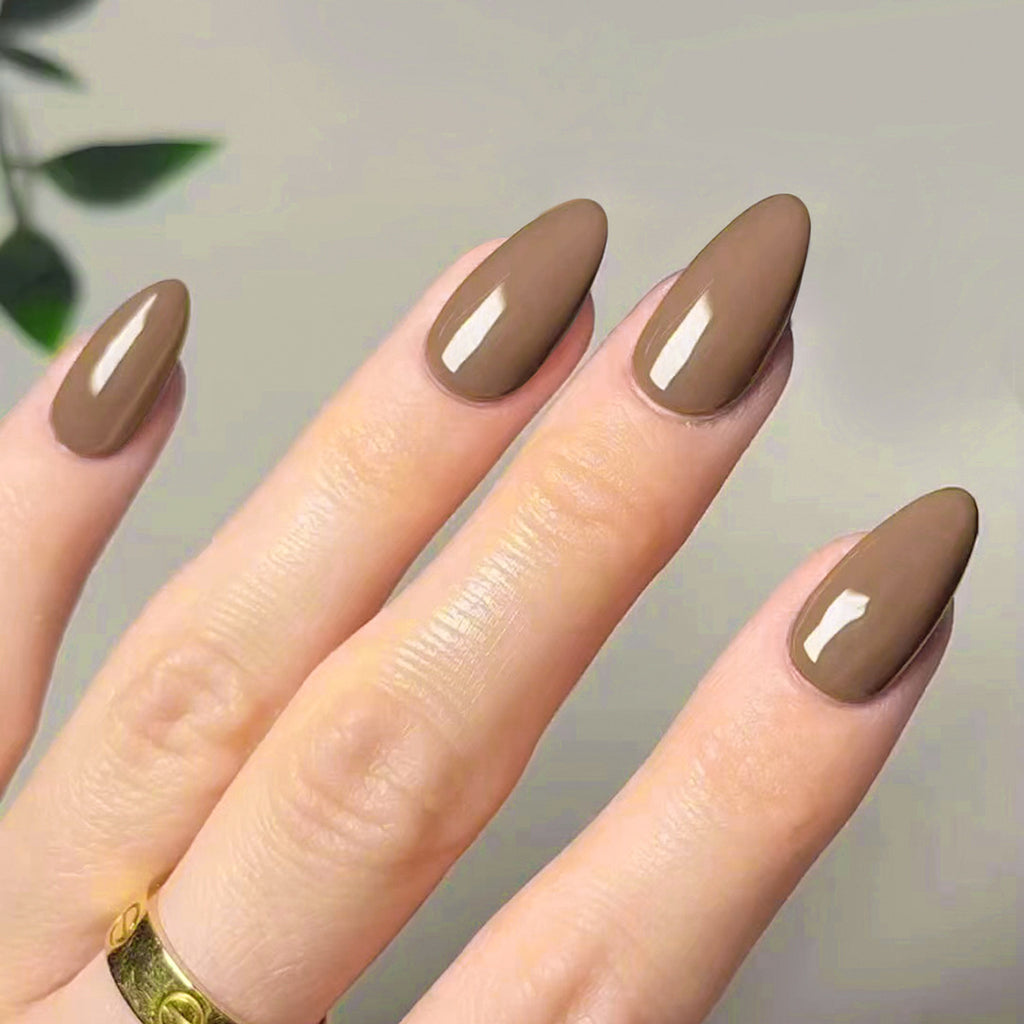 Femmes Solid-colore Glossy Artificial Nails
