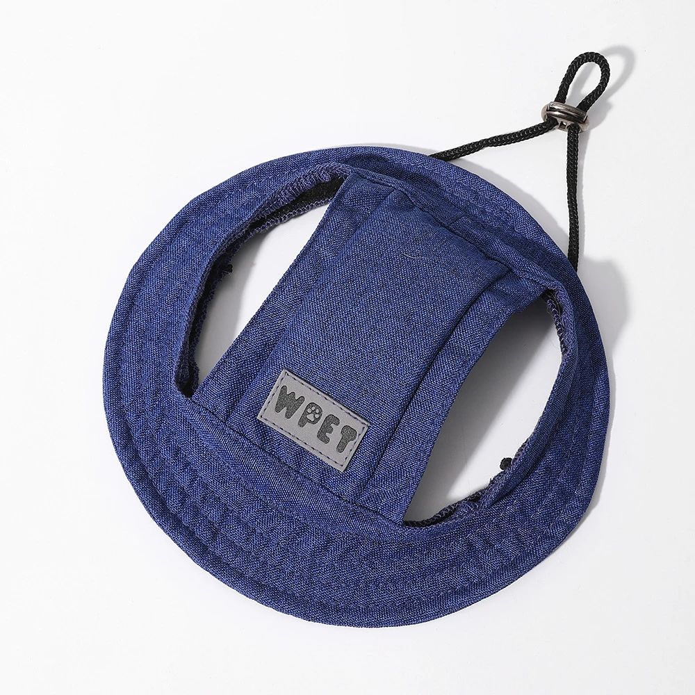 Chapeau pour animaux de compagnie avec trous d'oreilles pour petits chiens moyens Ajustable Été Animaux de compagnie Dog Outdoor Sun Cap Ca